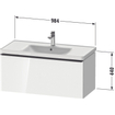 Duravit D-Neo wastafelonderkast 98.4x44x45.2cm 1 lade met softclose Noten (donker) Mat SW640793