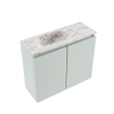 MONDIAZ TURE-DLUX 60cm toiletmeubel Greey. EDEN wastafel Glace positie links. Zonder kraangat. SW1103281