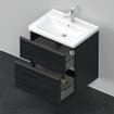 Duravit D-Neo wastafelonderkast 63.4x62.5x45.2cm 2 lades Eiken (zwart) Mat SW640814