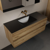 Mondiaz Aivy badmeubelset - 120x45x50cm - 0 kraangaten - 1 wasbak urban Solid surface - Midden - 2 lades - Met spiegelkast - Melamine Chai SW892146