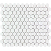 The Mosaic Factory Barcelona mozaïektegel 2.3x2.6x0.5cm voor wand en vloer voor binnen en buiten Zeshoek Keramiek Wit SW62219