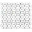 The Mosaic Factory Barcelona mozaïektegel - 26x30cm - wand en vloertegel - Zeshoek/Hexagon - Porselein White Mat SW62219