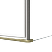 Fortifura Galeria Douchedeur - 100x200cm - scharnieren - deurgreep - vlak - rookglas - Geborsteld Messing PVD (Goud) SW1122671