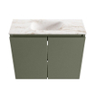MONDIAZ TURE-DLUX 60cm toiletmeubel Army. EDEN wastafel Frappe positie midden. Met 1 kraangat. SW1102641