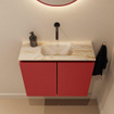 MONDIAZ TURE-DLUX 60cm toiletmeubel Fire. EDEN wastafel Frappe positie midden. Zonder kraangat. SW1102777