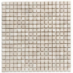 The Mosaic Factory Natural Stone mozaïektegel 1.5x1.5x0.6cm voor wand en vloer voor binnen en buiten marmer botticino Anticato SW66202