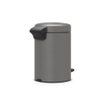 Brabantia NewIcon Pedaalemmer - 3 liter - kunststof binnenemmer - mineral concrete grey SW538280