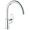 GROHE BauLoop Keukenkraan - hoog - draaibare uitloop - chroom SW225319