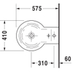 Duravit Starck 1 Wandbidet 410X320X575Mm 1 Kr.Gat Overl W.Gliss Wit 0295434