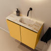 MONDIAZ TURE-DLUX 60cm toiletmeubel Ocher. EDEN wastafel Frappe positie rechts. Zonder kraangat. SW1102866