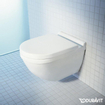 Duravit Starck 3 wandcloset diepspoel spoelrandloos 54cm met verdekte bevestiging en Saniclass toiletzitting wit SW791681