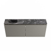 MONDIAZ TURE-DLUX 120cm toiletmeubel Smoke. EDEN wastafel Lava positie links. Met 1 kraangat. SW1104074