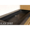 BRAUER black Spirit Meubelwastafel - 80x46x10cm - zonder overloop - 1 wasbak - zonder kraangat - natuursteen - basalt OUTLETSTORE STORE32197