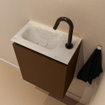 MONDIAZ TURE-DLUX 40cm toiletmeubel Rust. EDEN wastafel Opalo positie links. Met 1 kraangat. SW1104498
