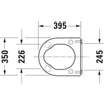 Duravit Starck 3 Vital WC-zitting 41.6x37.1x4.6cm Kunststof wit Glanzend 0290131