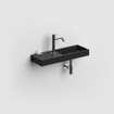 Clou Mini Wash Me fontein 56x19cm kraangat links Keramiek Zwart mat SW9315