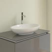 Villeroy en Boch Loop en Friends opzetwastafel 58,5x38cm met plug wit 1020136