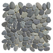 The Mosaic Factory Natural Stone mozaïektegel 30x30cm voor wand en vloer voor binnen en buiten riviersteen donker grijs SW66205