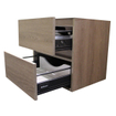 Saniclass Nexxt wastafelonderkast 80x46x55cm 2 softclose greeploze lades met 1 sifonuitsparing MFC Legno Viola SW72244