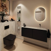 MONDIAZ TURE-DLUX 120cm toiletmeubel Urban. EDEN wastafel Opalo positie rechts. Zonder kraangat. SW1104181