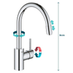 GROHE Concetto Keukenkraan - hoog - draaibare/uittrekbare uitloop - chroom SW225324
