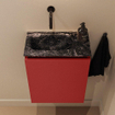 MONDIAZ TURE-DLUX 40cm toiletmeubel Fire. EDEN wastafel Lava positie links. Zonder kraangat. SW1103755