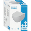 Geberit Acanto Wandclosetpack - diepspoel- turboflush 36x53cm - closetzitting - softclose -quick release - wit SW863784