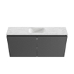 MONDIAZ TURE-DLUX 100cm toiletmeubel Dark Grey. EDEN wastafel Opalo positie midden. Zonder kraangat. SW1104270