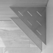 LoooX Corner Shelf hoekplanchet 30x22cm geschikt voor in doucheruimte RVS geborsteld TWEEDEKANS OUT6807