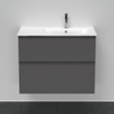 Duravit D-Neo wastafelonderkast 81x62.5x46.2cm 2 lades Grafiet Mat SW640834