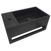 Wiesbaden Julia fontein links Solid surface 35 x 20 x 16 cm mat zwart SW296060