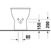Duravit Darling New staand bidet 63x36cm wit SW54072