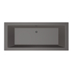Xenz Society ligbad - 170x75cm - met overloop - zonder afvoer - Acryl Antraciet Mat SW102902
