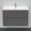 Duravit D-Neo meubelset m. wastafelonderbouwkast m. 2 laden m. softclose 100x20x48cm incl. wastafel grafiet mat SW642051