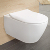 Villeroy en Boch Subway 2.0 DirectFlush CeramicPlus toiletset slimseat zitting met Geberit reservoir en bedieningsplaat mat zwart SW720524