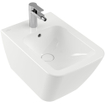 Villeroy & Boch Finion wandbidet 1 kraangat 37.5x56cm ceramic+ met overloop wit SW106544