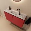 MONDIAZ TURE-DLUX 80cm toiletmeubel Fire. EDEN wastafel Glace positie midden. Met 1 kraangat. SW1103273