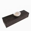 MONDIAZ LUSH Badkamermeubelset - 150cm - 1 lade - wastafel BARCO - wasbak midden - 0 kraangaten - dark brown SW409589