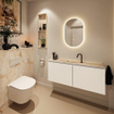MONDIAZ TURE-DLUX 120cm toiletmeubel Talc. EDEN wastafel Frappe positie midden. Met 1 kraangat. SW1102609