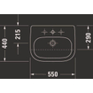 Duravit D Code halfinbouwwastafel inclusief bevestiging 55x44cm 1 kraangat wit 0315115