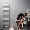 Vasco Bathline BA designradiator horizontaal 1820x500mm 851W (11314 03) aansluiting 1188 antraciet (M301) SW86185