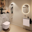 MONDIAZ TURE-DLUX 40cm toiletmeubel Rosee. EDEN wastafel Glace positie links. Zonder kraangat. SW1103500