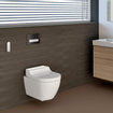 Geberit Aquaclean tuma wandcloset met douche wc decorplaat glas met wandbediening wit SW809476