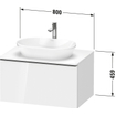 Duravit D-Neo wastafelonderkast 80x45.9x55cm 1 lade Eiken (zwart) Mat SW641182