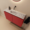 MONDIAZ TURE-DLUX 80cm toiletmeubel Fire. EDEN wastafel Glace positie midden. Zonder kraangat. SW1103274