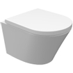 Wiesbaden Vesta Spoelrandloos toiletset bestaande uit inbouwreservoir, compact wandcloset met toiletzitting en bedieningsplaat verticaal mat chroom SW111005