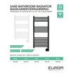 Eurom Sani-Towel elektrische handdoekradiator - 110x50cm - 800watt - WiFi - glans wit SW999854