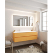 MONDIAZ VICA Badkamermeubelset - 150cm - 4 lades - wasbak Cloud links - 1 kraangat - solid surface ocher SW411058