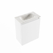 MONDIAZ TURE-DLUX 40cm toiletmeubel Talc. EDEN wastafel Ostra positie midden. Zonder kraangat. SW1104669