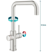 GROHE Red Keukenkraan - hoog - 3 in 1 - u uitloop - l size boiler - supersteel geborsteld SW108063